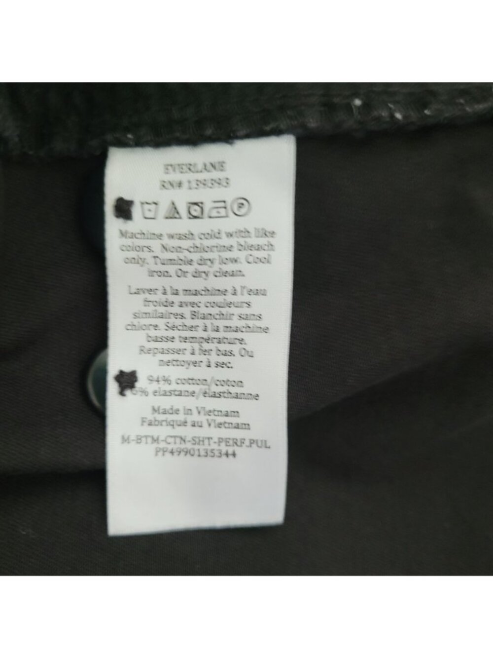 Everlane Shorts Mens Size XL Black Chino 7" Stretch Uniform Adult Preppy Casual - Picture 6 of 6